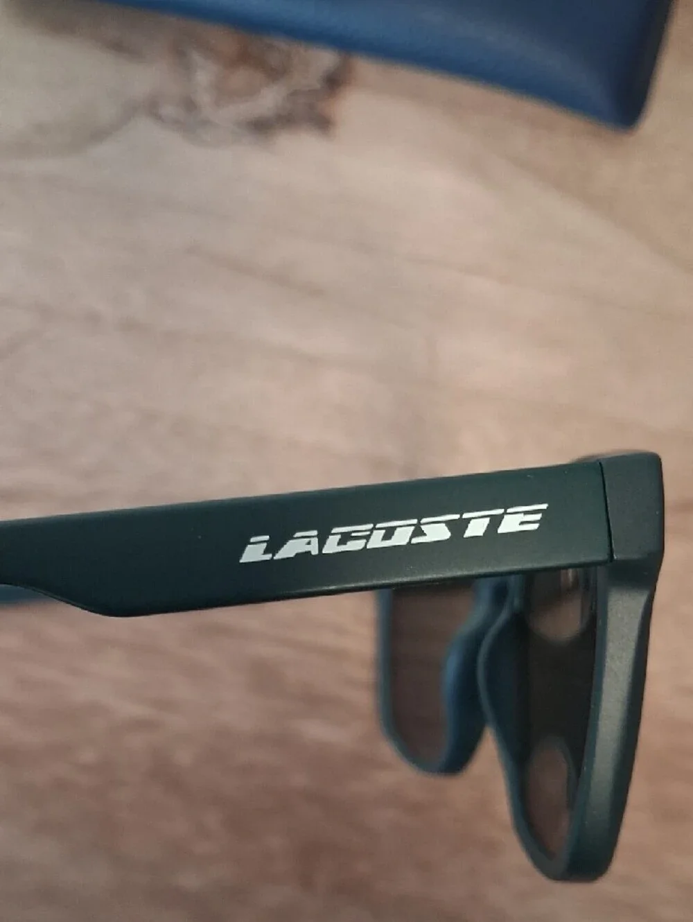 Lacoste Matte Dark Green Frame Sunglasses with Black Lenses